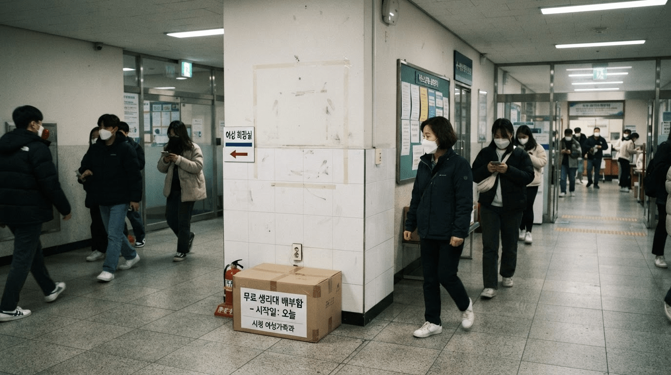 '생리대 없어요?'…공공지원 시작 첫날, 현장 대혼란