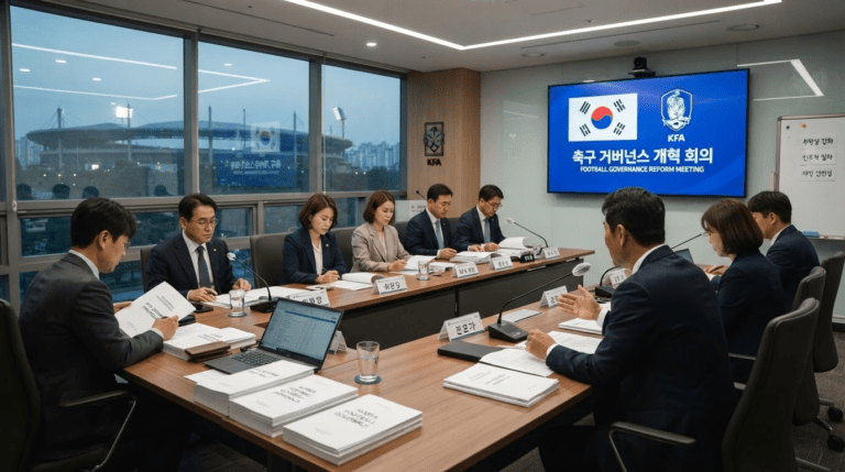박지성 혁신위 공동위원장은 현행 제도로는 축구협회장 선거를 진행하는 것이 불가하다는 입장을 명확히 표명했다